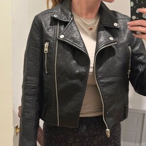 Abercrombie & Fitch Black Leather Moto Jacket
